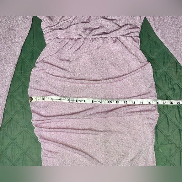 PINKBLUSH Metallic Pink Off-Shoulder Maternity Gown, Size Small, LIKE NEW - Picture 11 of 12